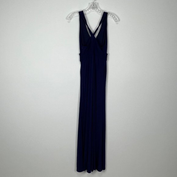 Anthropologie Maeve Womens Yuma Blue Maxi Dress Braided Waist Sleeveless size 2 - Picture 6 of 12